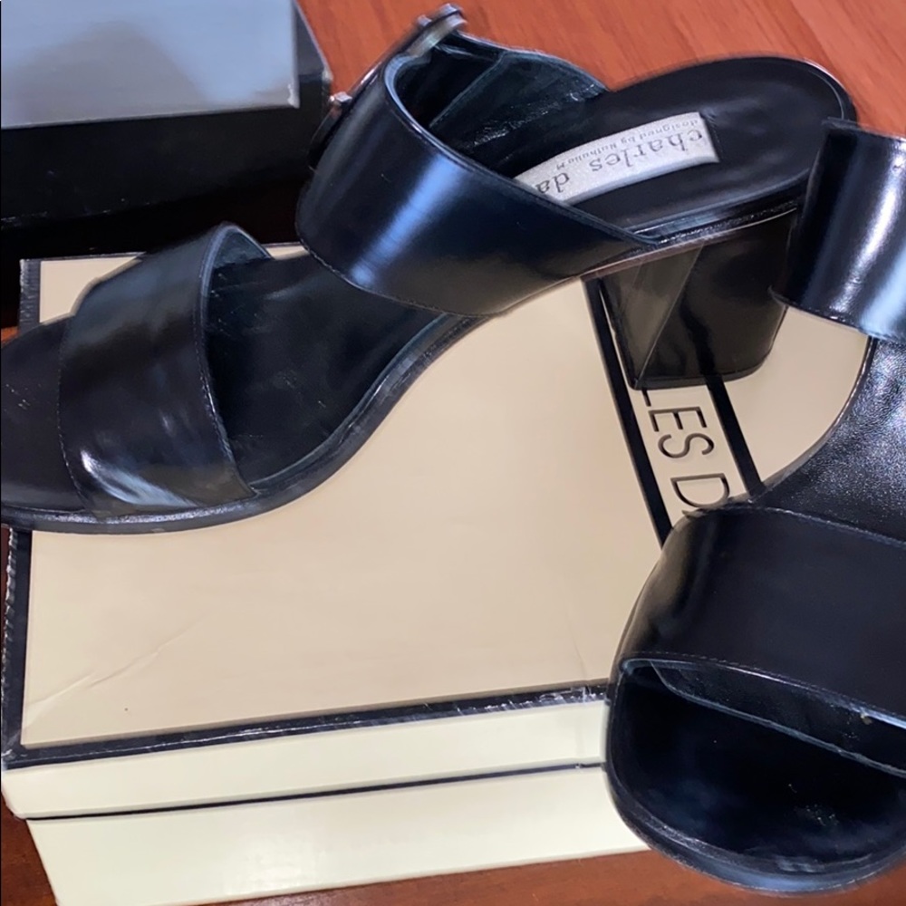 Charles David Block Heeled Sandals - Vintage - Pre Y2K - Picture 5 of 9